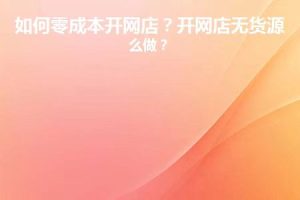 如何通过“0元开网店0元铺货无加盟费”轻松赚取第一桶金-趣丸网
